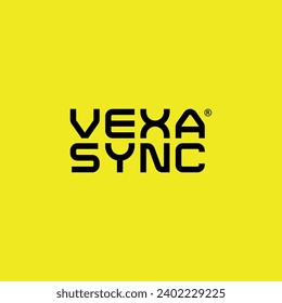 Diseño de logotipo de sincronización de vexa futurista