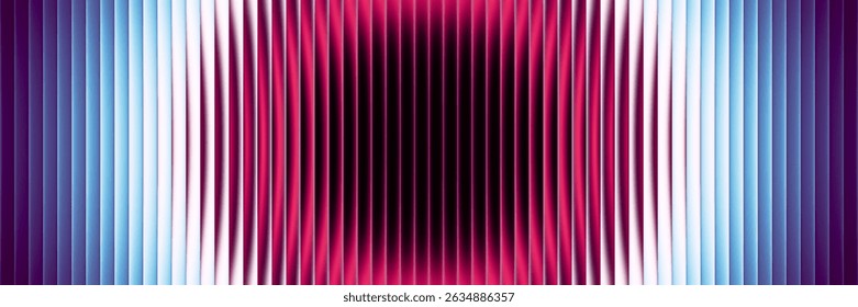 Futuristic vibrant circular gradient pattern with ribbed fractal glass texture blending smooth radiant colors. Bold dynamic abstract background perfect for creative digital design. Vector illustration