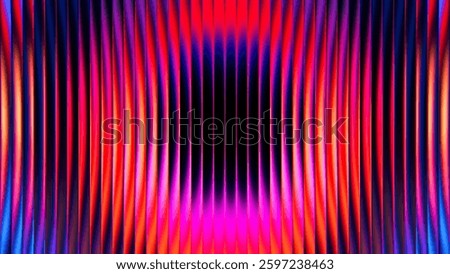 Futuristic vibrant circular gradient pattern with ribbed fractal glass texture blending smooth radiant colors. Bold dynamic abstract background perfect for creative digital design. Vector illustration