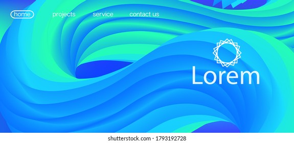 Papel de escritorio vibrante y futurista. Landing Page, Blue, Purple Background. Movimiento Dinámico Ola Moderna. Banner Funky Liquid Shape. Fondo del vector 3d Fluid Vivid. Diseño del sitio web de color neón.