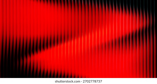 Linhas verticais com nervuras vibrantes futuristas que distorcem o gradiente diagonal vermelho-azulado vívido. Visual vívido e colorido perfeito para design moderno, planos de fundo de tecnologia ou projetos de publicidade criativa