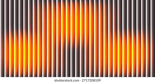 Linhas verticais com nervuras vibrantes futuristas que distorcem o gradiente diagonal vermelho-azulado vívido. Visual vívido e colorido perfeito para design moderno, planos de fundo de tecnologia ou projetos de publicidade criativa, eps.10