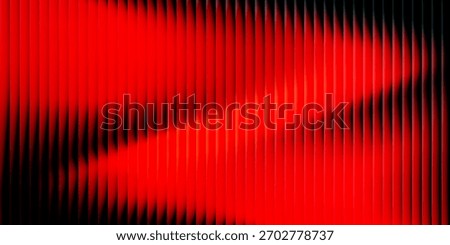 Futuristic vibrant vertical ribbed lines that distorts vivid red blue diagonal gradient. Vivid and colorful visual perfect for modern design, technology backgrounds, or creative advertising projects