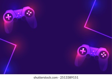 Video Fondo futurista del regulador del juego con el Vector del espacio del texto