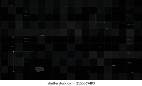 Futuristic Video Overlay User Interface Design Element Text Box Scale And Bar For Video Maker, Cyber And Technology Concept Against Dark Background Widescreen Ratio Vector Illustration 