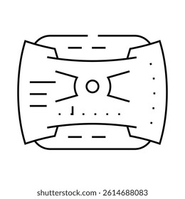 futuristic viewfinder line icon vector. futuristic viewfinder sign. isolated contour symbol black illustration