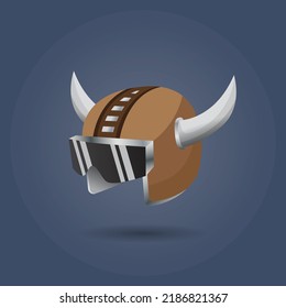 futuristic viking helmet with google glasses, this is perfect for your graphic elements, can be used for e sport teams, game developers, and much more