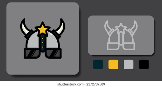 Futuristic viking helmet mascot design illustration. Sports team mascot logo type illustration suitable for game stores, game developers, game enthusiasts or communities.