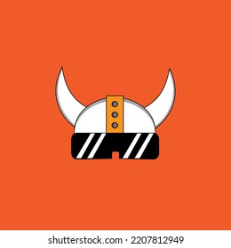 Futuristic viking helmet. Suitable for game store, game developer, game review blog or vlog channel, game fan or community, etc.