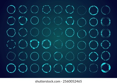 Futuristic virtual graphic touch user interface, Mega set Futuristic Hud elements