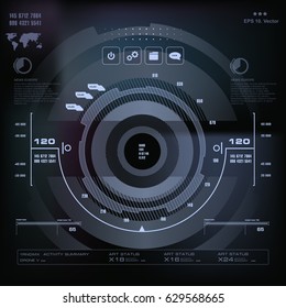 Futuristic virtual graphic touch  user interface, target