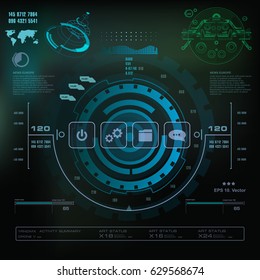 Futuristic virtual graphic touch  user interface, target