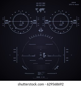 Futuristic virtual graphic touch  user interface, target