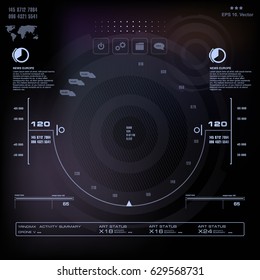 Futuristic virtual graphic touch  user interface, target