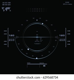Futuristic virtual graphic touch  user interface, target