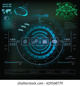 Futuristic virtual graphic touch  user interface, target