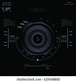 Futuristic virtual graphic touch  user interface, target
