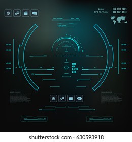 Futuristic virtual graphic touch  user interface, target