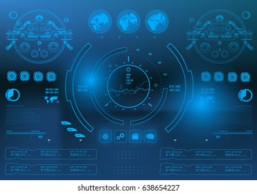 Futuristic virtual graphic touch user interface, target