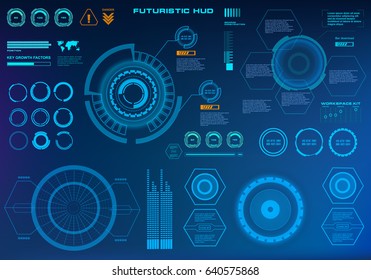 Futuristic virtual graphic touch user interface, target