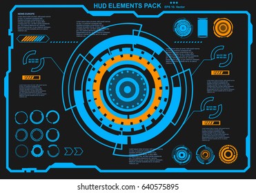 Futuristic virtual graphic touch user interface, target