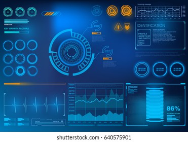 Futuristic virtual graphic touch user interface, target