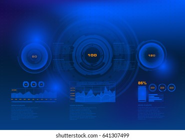 Futuristic virtual graphic touch user interface, target