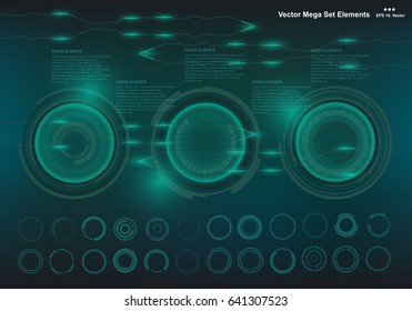 Futuristic virtual graphic touch user interface, target