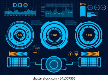 Futuristic virtual graphic touch user interface, target