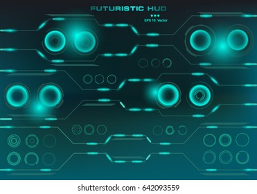 Futuristic virtual graphic touch user interface, target