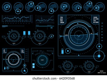 Futuristic virtual graphic touch user interface, target