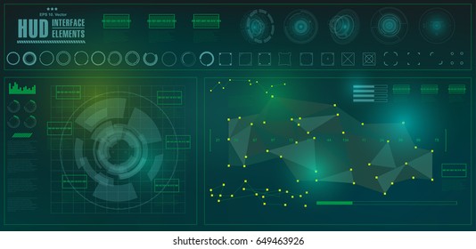 Futuristic virtual graphic touch user interface, target