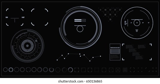 Futuristic virtual graphic touch user interface, target
