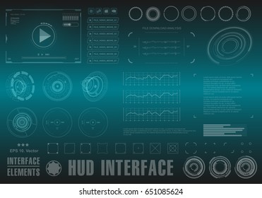Futuristic virtual graphic touch user interface, target