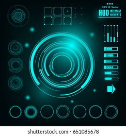 Futuristic virtual graphic touch user interface, target