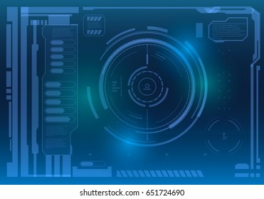 Futuristic virtual graphic touch user interface, target