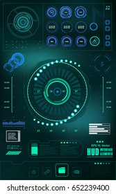 Futuristic virtual graphic touch user interface, target