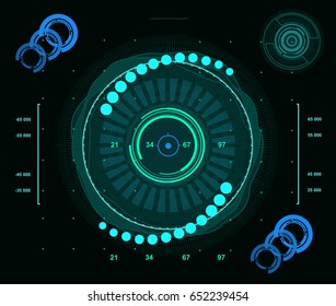 Futuristic virtual graphic touch user interface, target