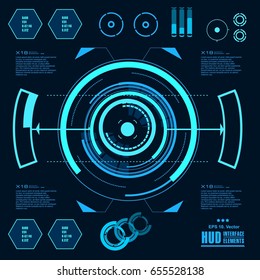 Futuristic virtual graphic touch user interface, HUD