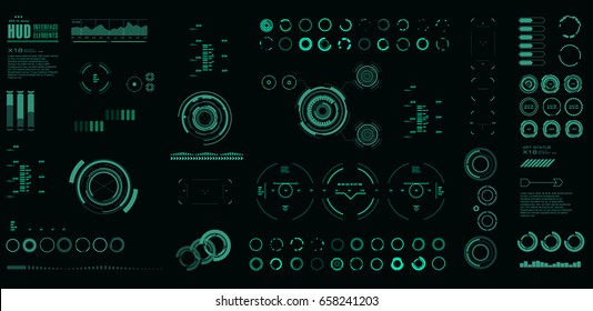 Futuristic virtual graphic touch user interface, HUD