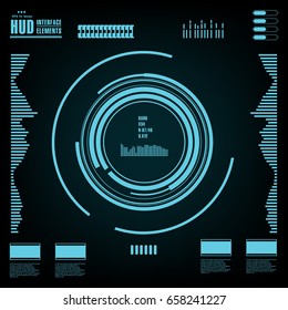 Futuristic virtual graphic touch user interface, HUD