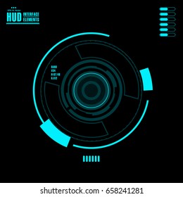 Futuristic virtual graphic touch user interface, HUD