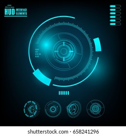 Futuristic virtual graphic touch user interface, HUD