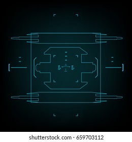 Futuristic virtual graphic touch user interface, HUD