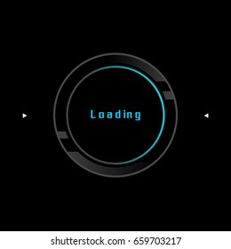 Futuristic virtual graphic touch user interface, HUD