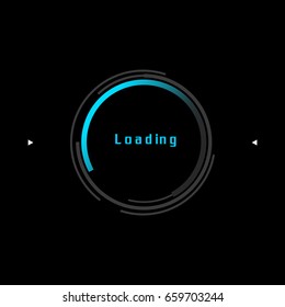 Futuristic virtual graphic touch user interface, HUD