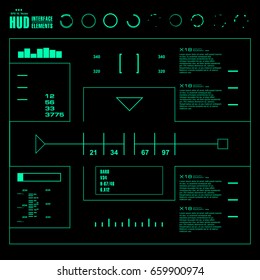 Futuristic virtual graphic touch user interface, HUD