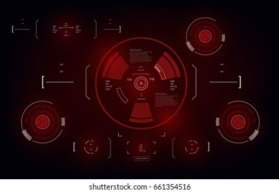 Futuristic virtual graphic touch user interface, target