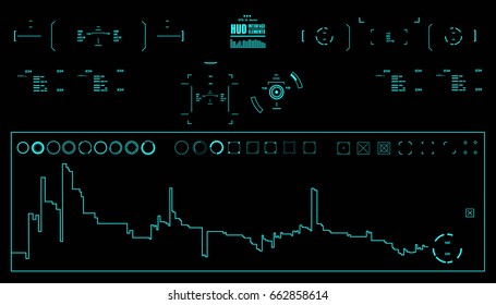 Futuristic virtual graphic touch user interface, target