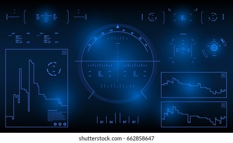Futuristic virtual graphic touch user interface, target
